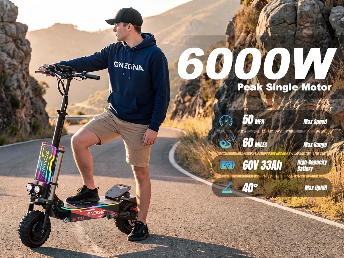 60V 5600W Dual Motor Electric Scooter - Trottinette électrique pour adultes ONECNA NEW