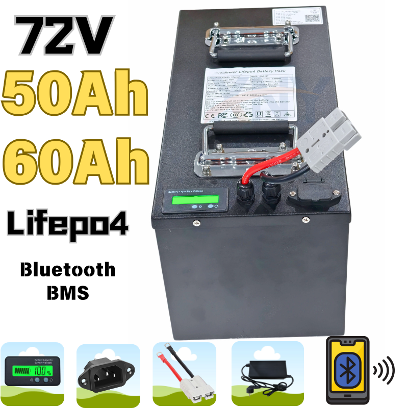 72V 60Ah Lifepo4 Battery Pack - Batterie rechargeable au lithium lifepo4 72V