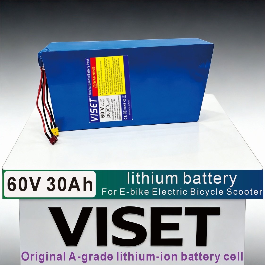 60V 30Ah Electric Scooter Battery - Batterie de vélo/moto VISET 60V 30AH