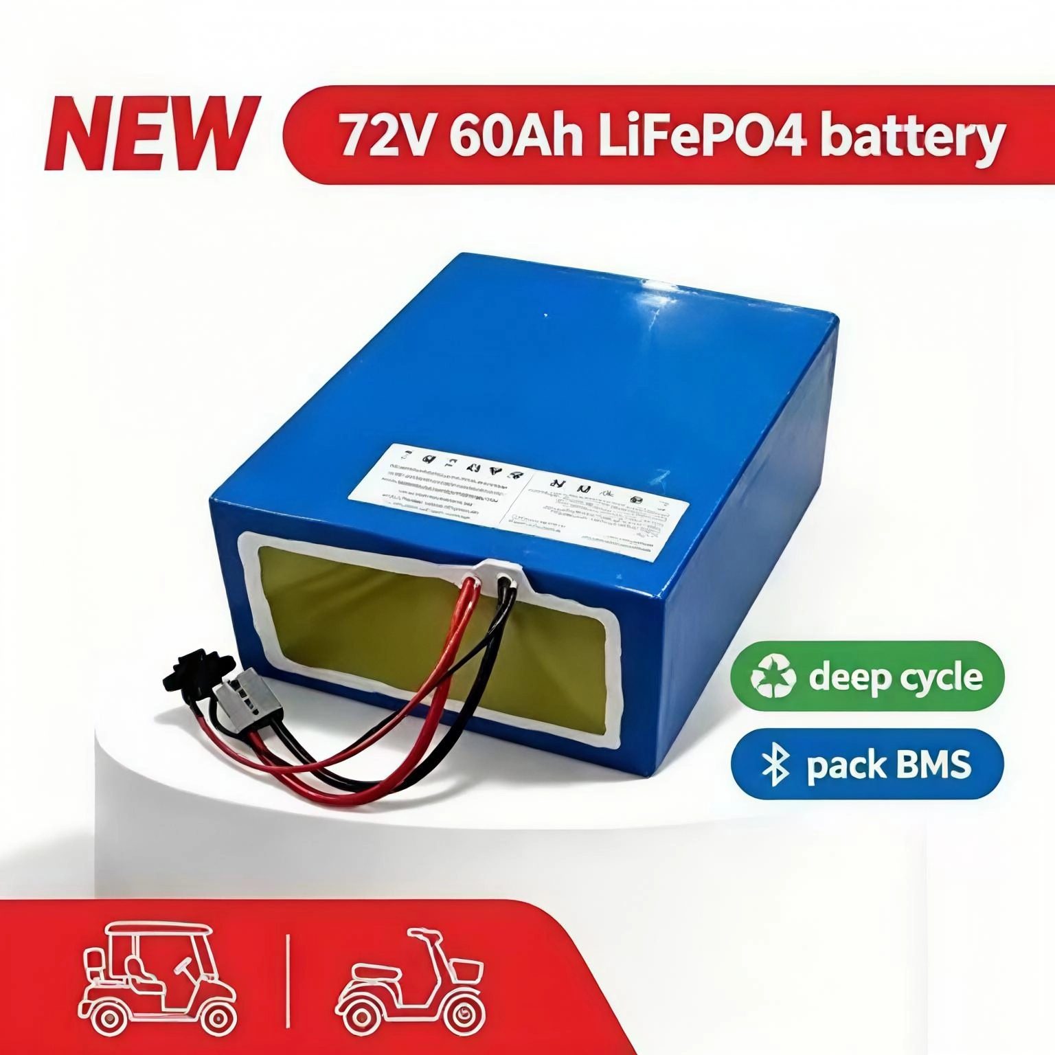 72V 60Ah Lifepo4 Battery Pack - Batterie lithium 72V 60Ah lifepo4 avec