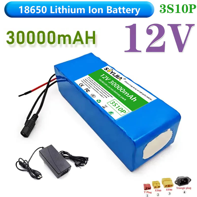 60V 30Ah Electric Scooter Battery - Batterie rechargeable 12V 30Ah 3S10P pour