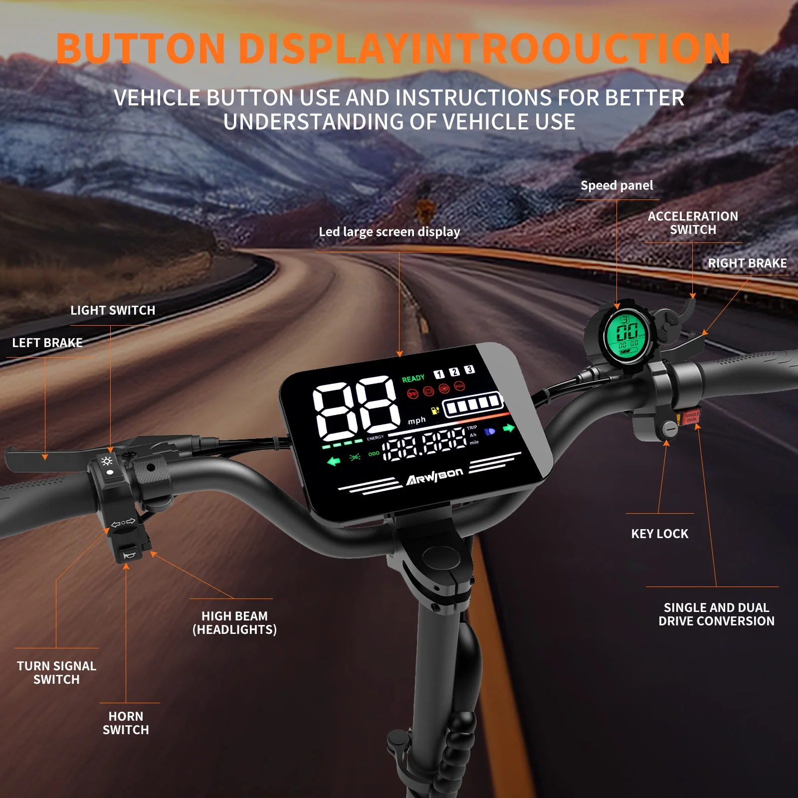 Trottinette électrique Arwibon - 60V 5600W Dual Motor Electric Scooter avis et prix