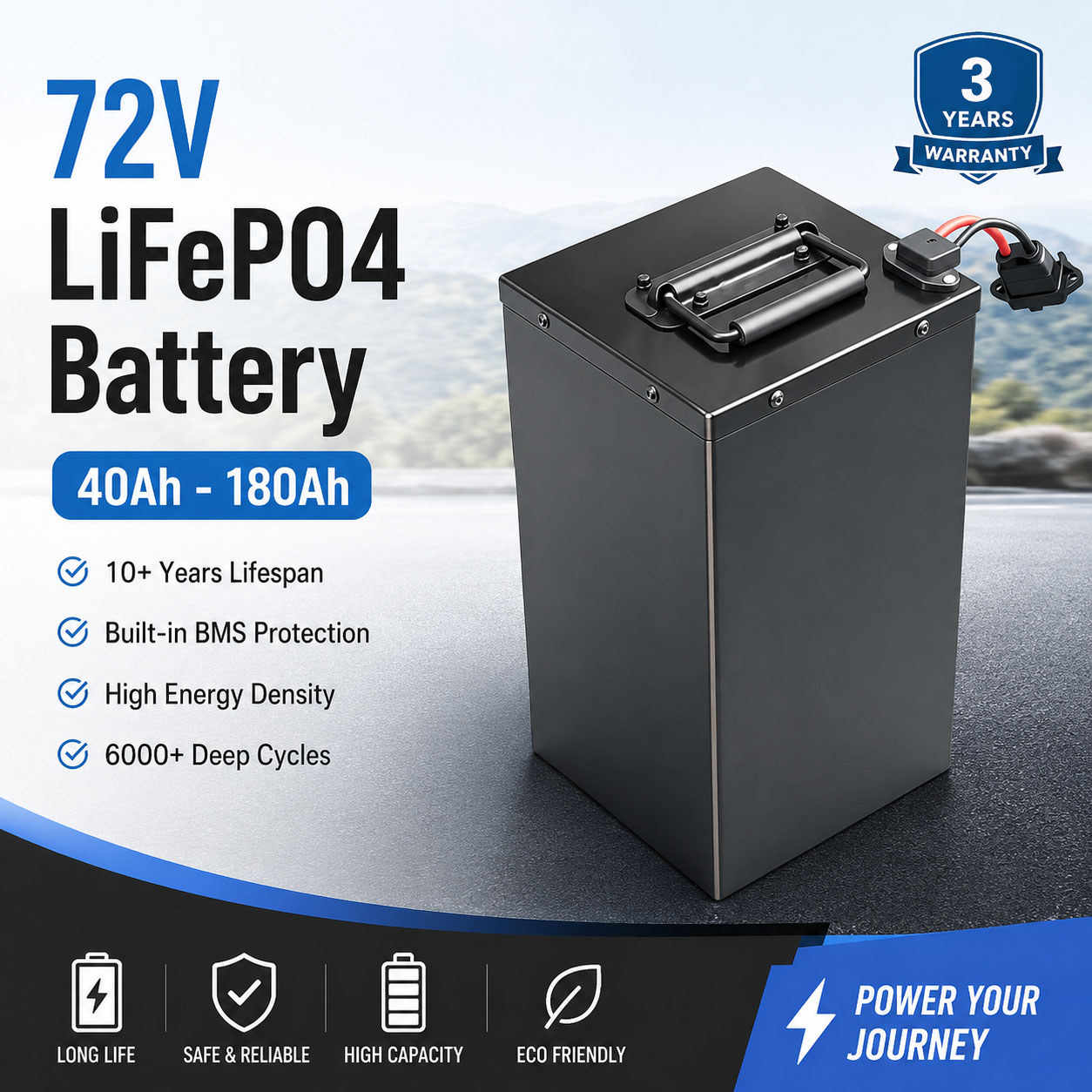 Batterie lithium LifePO4 nouve - 72V 60Ah Lifepo4 Battery Pack avis et prix