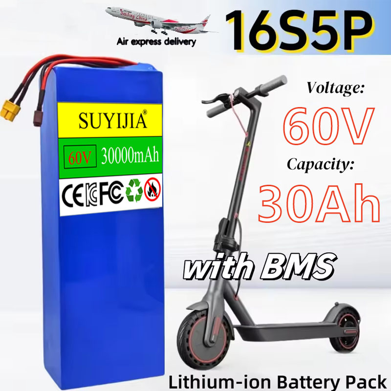 Batterie 16S5P 60V 30000mAh, p - 60V 30Ah Electric Scooter Battery avis et prix