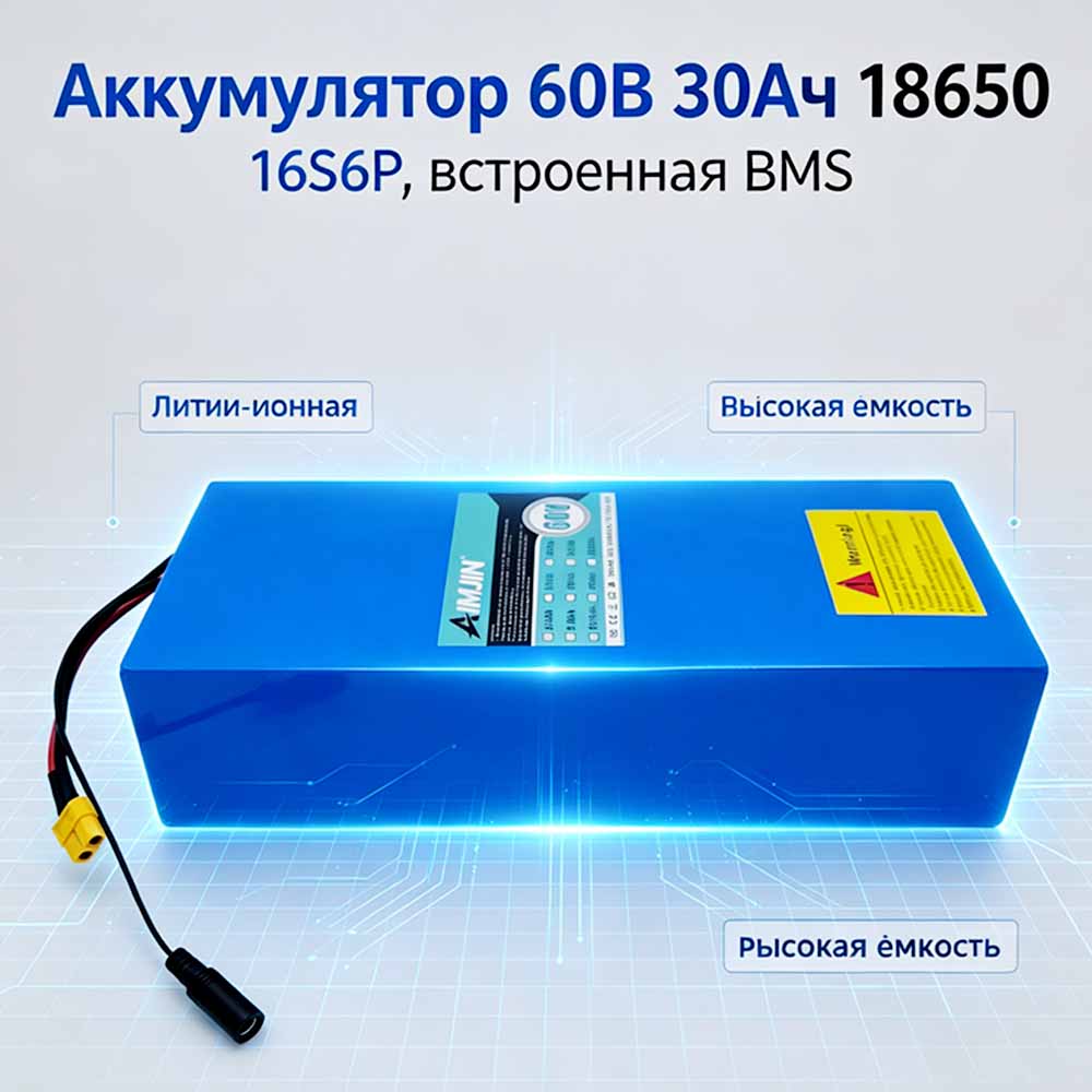 Batterie lithium-ion 16S6P 60V - 60V 30Ah Electric Scooter Battery avis et prix